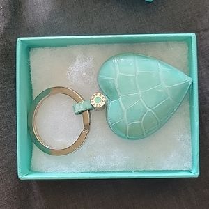 Rare Tiffany Crocodile Leather Heart Key Ring